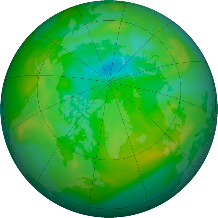 Arctic ozone map for 27 July 2015